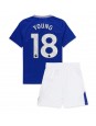 Everton Ashley Young #18 Domácí dres pro děti 2024-25 Krátký Rukáv (+ trenýrky)